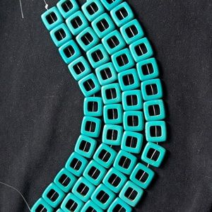 Quality Faux Glass Turquoise Beads 10" Strand CreateJewelry Necklace Earrings JB